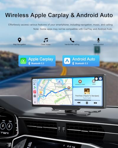 HK5 Carplay Screen for Car (Dual-mount with backup camera)