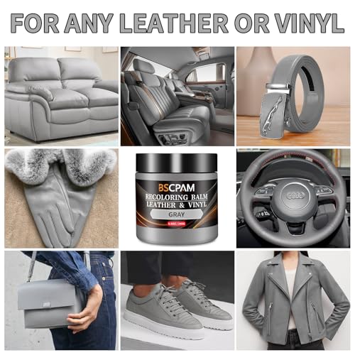 Gray Leather Recoloring Balm with 100ml Mink Oil