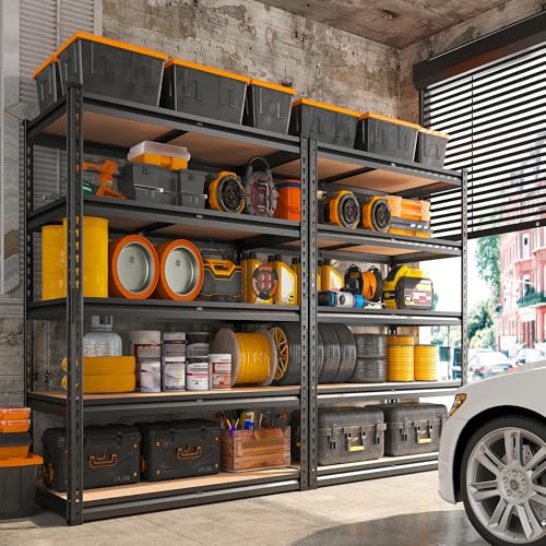 2000LBS Garage Shelving Heavy Duty 72''H Storage Shelves 5 Tier Heavy Duty Shelving (15.8"D x 35.5"W x 72"H)