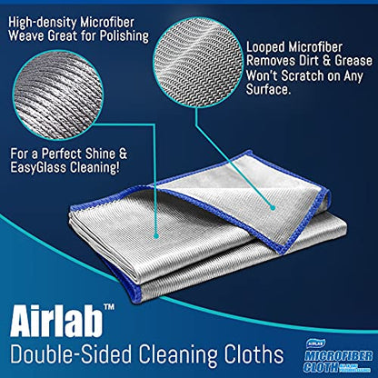 Glass Polishing Streak Free Miracle Cleaning Cloth (Sliver-orange Blue)
