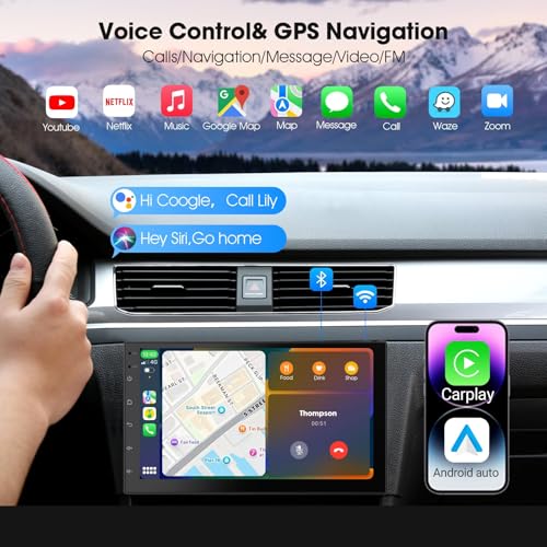 2 Din Car Radio with Wireless CarPlay & Android Auto (2+32G(With Backup Camera))