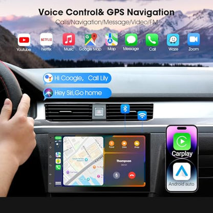 2 Din Car Radio with Wireless CarPlay & Android Auto (2+32G(With Backup Camera))