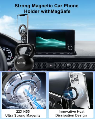 Car Phone Mount for 11th Gen Honda Civic 2022 (Honda Civic 2022-2026 (7/9 inch) / Magsafe)