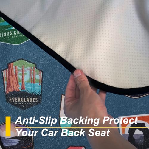 Back Seat Cover for Car Trucks Van SUV Jeep (Rear Bench Seat Towel / National Parks)