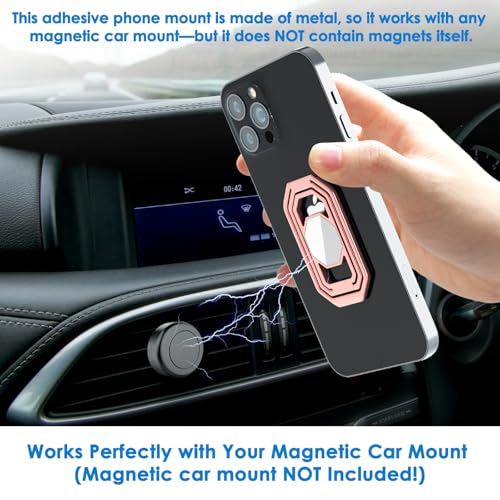 Phone Ring Holder Finger Kickstand (Silver Rose Gold)