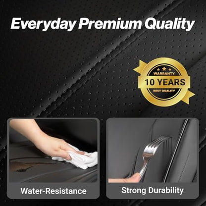 Premium Custom Fit Truck Car Seat Covers Full Set Seat Waterproof (X56 (See Vehicle Size Chart) / Full Set - Black)