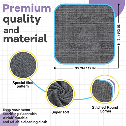 Glass Polishing Streak Free Miracle Cleaning Cloth (Grey-yellow Blue)