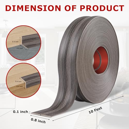 Wall Corner Protector Peel and Stick Corner Trim Molding (0.8 In x 10 Ft / Brown Walnut Wood)