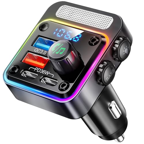 54W Bluetooth 5.3 Car Adapter (A-Black)