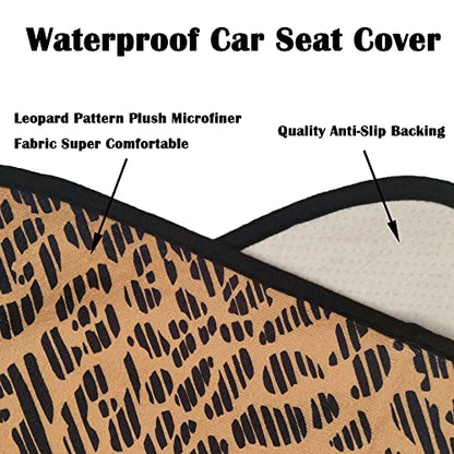 Car Seat Cover Protector Front Seats (2Pcs Front Seat Towel / Leopard)