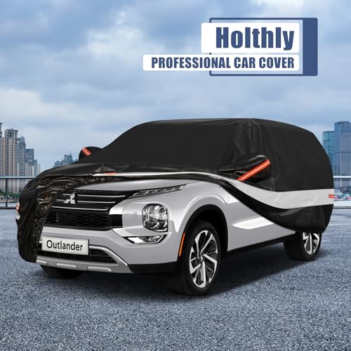 10 Layers SUV Car Cover Custom Fit for Mitsubishi Outlander (Black Gray / Custom Fit for Mitsubishi Outlander)