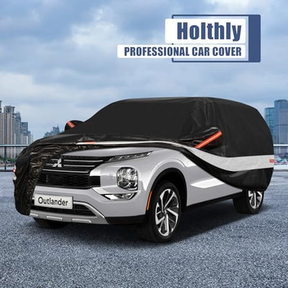 10 Layers SUV Car Cover Custom Fit for Mitsubishi Outlander (Black Gray / Custom Fit for Mitsubishi Outlander)