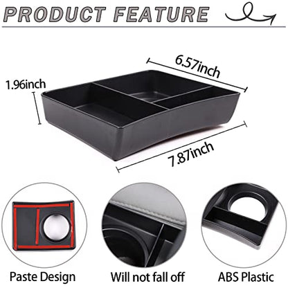 Car Central Control Tray Storage Box Organizer Compatible with Toyota Tacoma 2006 (Cup holder storage box)