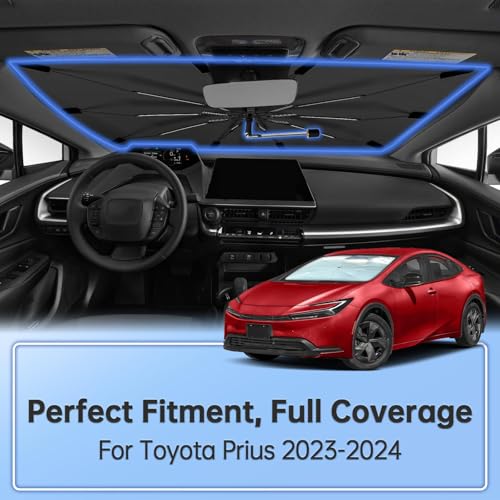 Windshield Sun Shade Umbrella for Toyota Prius 2023 (for Toyota Prius 2023-2024)