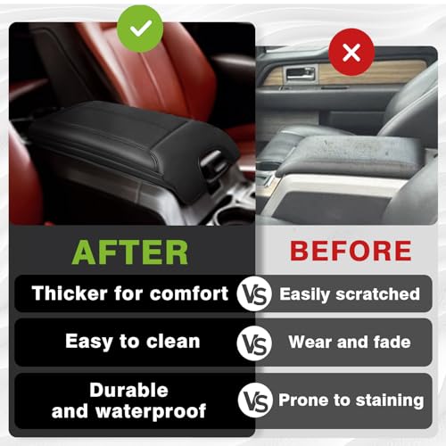 Armrest Cover for Ford F (2) 09-14 |F150| Bucket Seat, +Thick)