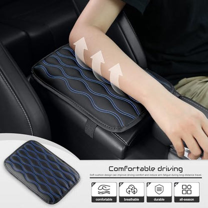 Car Center Console Cover (blue-line)