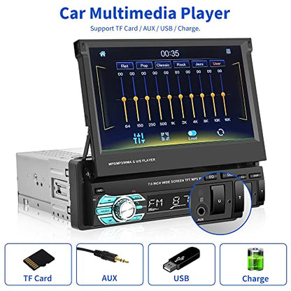 7'' Single Din Carplay Car Stereo (USB, Carplay)