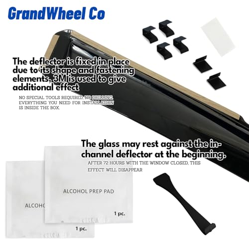 Window Deflectors Smoke Tinted in (For F150 15-20 SuperCrew)