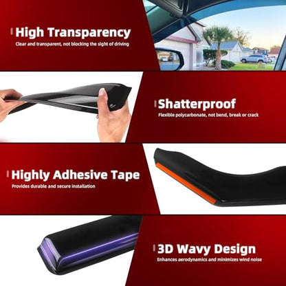 in Channel Window Rain Guards Fit for Hyundai Tucson 2016 (For 2016-2021 Tucson)