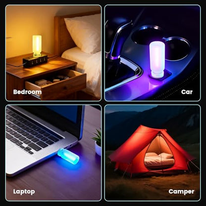 2 PCS USB Interior Car Lights (Multicolor)