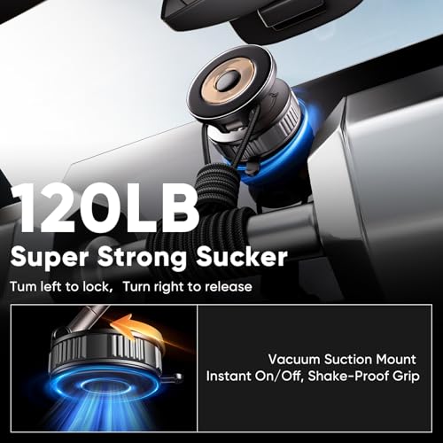 Car Phone Holder for Magsafe [80+LBS Max Suction & 2500gf Magnetic]