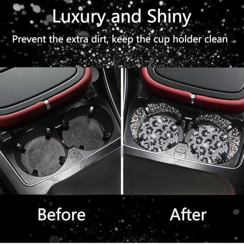 2pcs Bling Leopard Car Coasters (Snow Leopard / 2pcs)