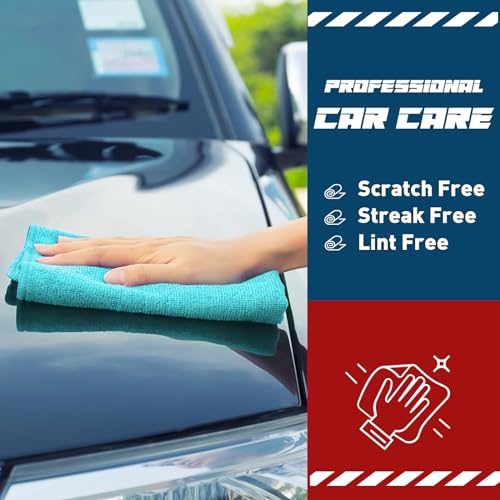 Microfiber Towels Bulk (5 Colors Assorted / 300 Pack)