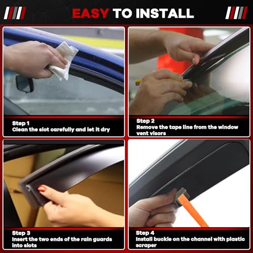 in Channel Window Rain Guards for Toyota Tundra Crew Max 2007 (For 2007-2021 Tundra Crew Max)