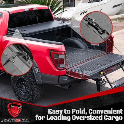 Hard Top Tri Fold tonneau Cover Compatible with 2007 (5’6“ / 2007-2021 Hard Folding)