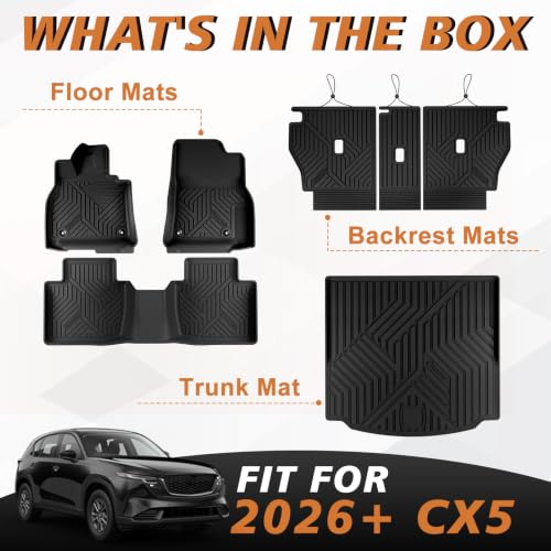 Floor Mats & Trunk & Backrest Mat for 2026+ Mazda CX (CX-5 | 2026+)