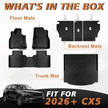 Floor Mats & Trunk & Backrest Mat for 2026+ Mazda CX (CX-5 | 2026+)
