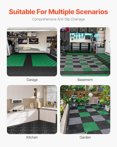 Interlocking Drainage Mat (Black / 12 x 12 inch)