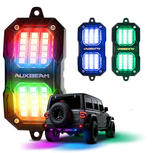 2 Pod RGB LED Rock Lights for Trucks UTV ATV Boat (2 Pods)