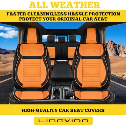 Car Seat Covers Full Set (Brown-Black / Full set)