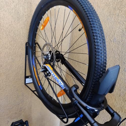 No Lift Vertical Bike Hanger Simple & Secure Space Saving Bike Wall Mount for Garage & Commercial Use Bicycle Holder for Mountain and Road Bikes (Black / 1 Bike)