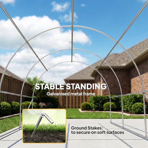 10' x 16' Carport Heavy Duty Portable Garage Storage Tent Gray (Gray)
