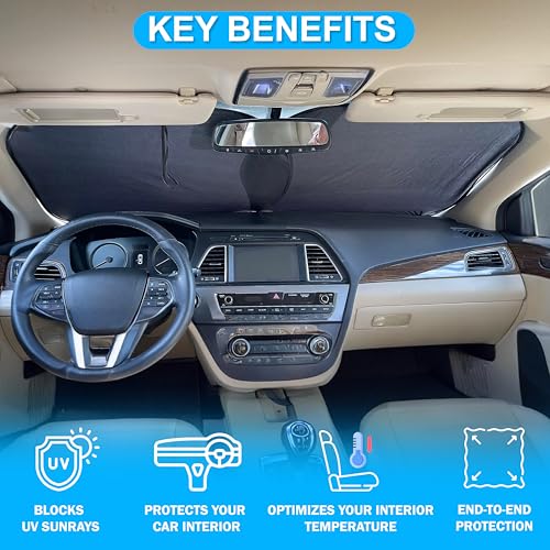 Car Windshield Sun Shade Foldable (Medium)