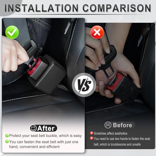 2PCS Seat Belt Buckle Holder (Black)