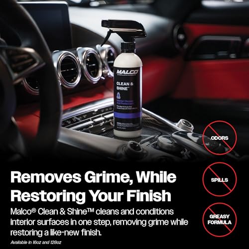 Clean & Shine Interior Car Cleaner and Dressing Spray (16 Fl Oz (Pack of 1))