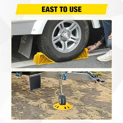 Trailer Tongue Jack Wheel Chocks and Dock Kit