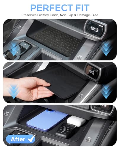 2PCS Silicone Center Console Organizer for 2026 Toyota RAV4 Accessories (Shift Panel-Console Mat)