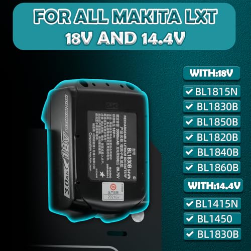 Wall Mount for Makita Battery Holder and DC18RC DC18RD Chargers (Black)