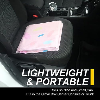 Back Seat Cover for Car Trucks Van SUV Jeep (Rear Bench Seat Towel / Pink Marbling)