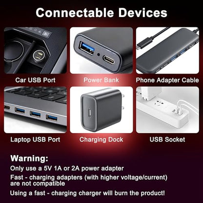 2 Packs USB Light for Car (2PCS(Red))