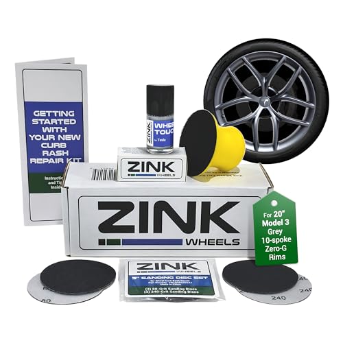 Premium Tesla Wheel Curb Rash Repair Kit for Model 3 20 (Tesla Model 3 / 20" Zero-G)