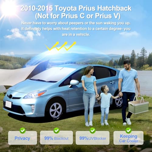 10pcs Car Window Shades for Toyota Prius Hatchback 2010 (For Toyota Prius Hatchback 2010-2015)