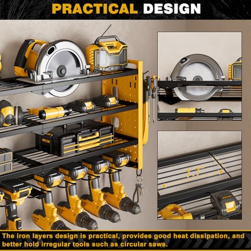 Power Tool Drill Holder Wall Mount (Yellow)