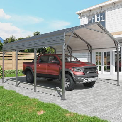 10x15 FT Metal Carport Canopy with Reinforced Base (10x15 FT)