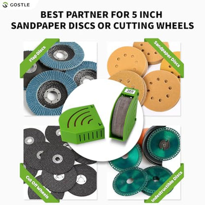 5 Inch Professional Sanding Discs Storage Bins (6 bins / Green)