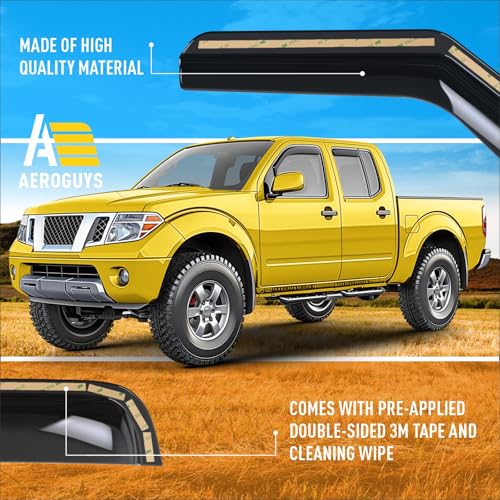 Extra Durable Window Deflectors in (For Nissan Frontier 05-21)